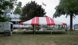 The food tent is all set up.