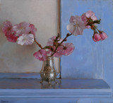 7. Cherry Blossoms on  Blue Mantle 10 3/4 x 11 1/2