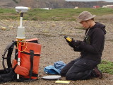 Lisa checking the GPS controller