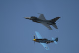F-16 (top) and P-51