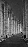 Outside St. Peters Basilica - Vatican City B&W