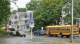 School Bus stopped for School Bus