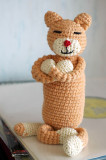 crocheted cat