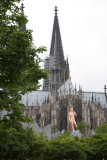 Cologne Cathedral - with something pink in the foreground