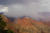 rain over the Grand Canyon