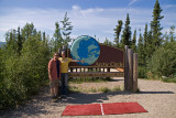 John and Trish at the Arctic Circle