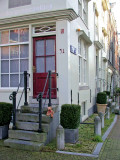 Typical Amsterdam house along one of many canals....