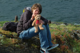 Christoffer and Frimpong by the sea