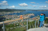 Frimpong on top of Mount Fløyen