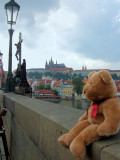 On the very famous Charles bridge