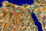 In rosso, il tracciato del tour visto dal satellite: <a href=http://gilf.bygooglemaps.com>gilf.bygooglemaps.com</a>