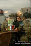 Israeli Soliders at Ease in Cafe, Ber Shiva, Israel