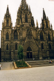 Facade of Sagrada Familia church in Barcelona