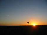 Sunrise from a hot air balloon