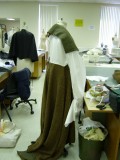 Coat on Form with Muslin Sleeve & Back