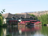 Restaurant across the river from Brians apartment in Boise
