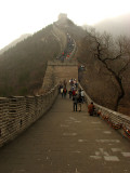 Climbing the Great Wall in the fog