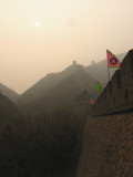 The Great Wall of China in the fog