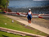 Walking the Dog along the Yarra River