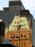 The Hotel Vancouver reflected
