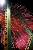 Feux au Pont Jacques-Cartier Bridge fireworks