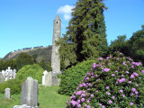 The round tower at Glendalough is 108 feet tall