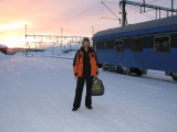 Jim ready to hop on our train