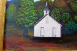 Painting of the original Willow Hill Moravian Church  Built in 1894