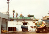 Mosque and gas truck