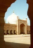 Badshai Mosque thru arch.