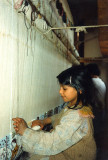 Little girl at loom