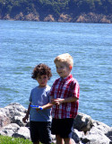 Boys with Kite in Tiburon, CA