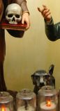 skull, dog, & flame
