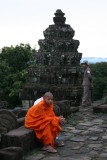 monk on top of Phnom Bakhang