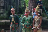 locals dressed in traditional outfits