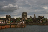 across the moat from Angkor Wat