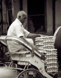 Egg delivery by rickshaw