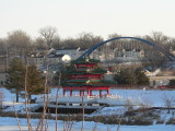 Pagoda in snow