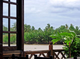 Bangpakong River seen thru a window