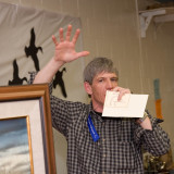 Auctioneer Bill Stewart of Englehart at Moosonee Ducks Unlimited Auction 2007