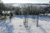 La rgion des Coteaux du Layon sous la neige en mars 2006 (Anjou)