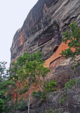 West face of Sigiriya and mirror wall