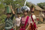 Women coming back from the market