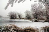 Frozen Lake Ruataniwha, Canterbury, New Zealand