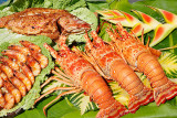 Lagosta, camarão e pargo assado_3936