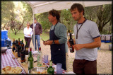 Pete and Laurence lead the wine tasting