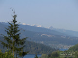 Snow melting on the peaks of Golden Ears Provincial Park