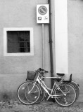 Bike and parking sign