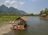 By the river