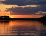 SUNSET ON MAYNARD LAKE, CANADA